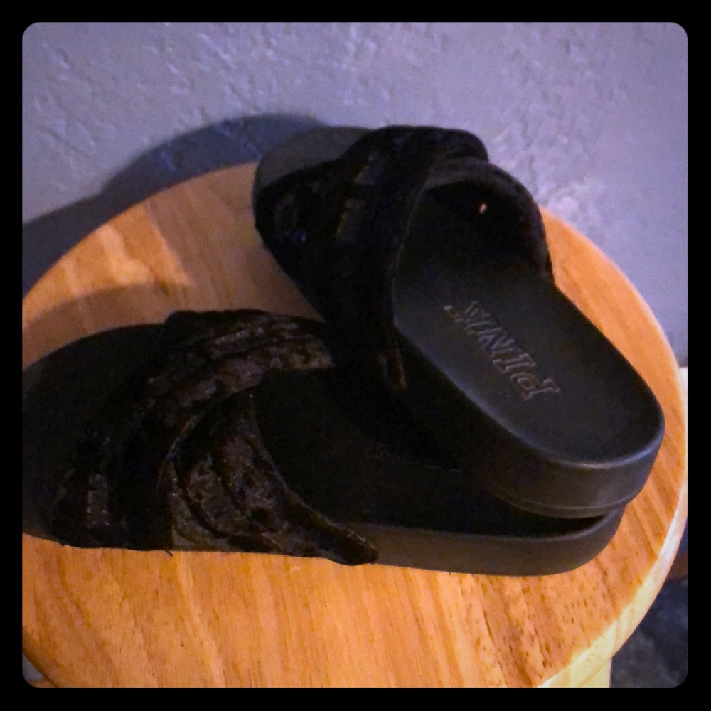 PINK velvet slides